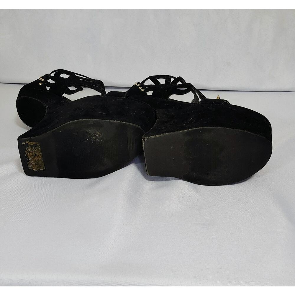 Rare Vigo Fiore Platform 3in. Wedge Heels Spike Accents Size 8.5 Clubwear - Picture 6 of 7